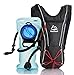 SunShack Hydration Backpack with 2L Water Bladder - Lightweight and Compact Pack for All Terrain Running, Cycling, Hiking and Camping, Black