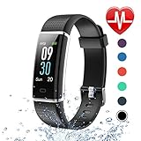 Letsfit Fitness Tracker Color Screen HR, Activity Tracker with Heart Rate Monitor Watch, IP68 Waterproof Step Counter Calorie Counter Sleep Monitor, Pedometer Smart Sport Watch for Kids Women Men