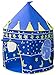 Matney Kids Playhouse Castle Tent — Includes Portable Carry Bag and Foldable for Travel, Indoor/Outdoor, Great for Backyard, Play Areas, etc (Blue)