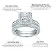 Newshe Jewellery Wedding Rings for Women 925 Sterling Silver Bridal Set AAAAA Cz Princess Cut Engagement Ring Band Size 5-10