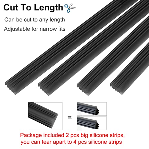 2PCS 26 6mm Car Bus Rubber Universal Frameless Windshield Wiper Blade