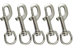 PROTEUS ADVENTURE GEAR Proteus Marine Grade Clip Stainless Steel Swivel Eye Bolt Snap, 3/8, 1/2, 3/4, 1, 1-1/4 inch, Pack of 5
