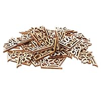 Simdoc 50pcs Wooden Corner Embellishments, Wood Carved Corner Applique DIY Scrapbooking Accessories for DIY Craft Home Wedding Party Decor