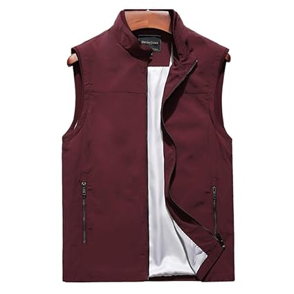 Arbeitsjacken & -mäntel Weste Angelweste Outdoorweste Für Herren Ärmellose Weste Overall Geschenke (Color : Red, Size : XXXXX