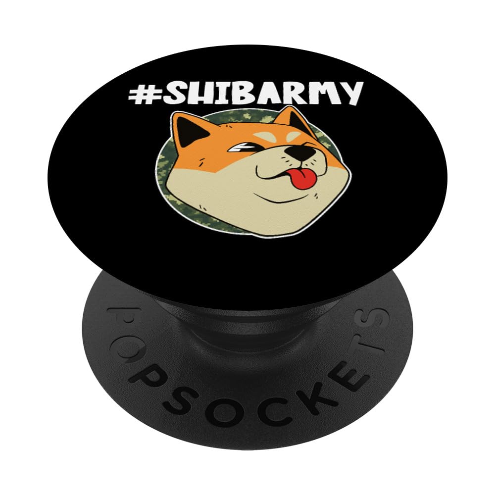 Shibu Inu Cryptocurrency meme. Crypto Coin #ShibArmy PopSockets Swappable PopGrip