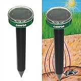 CAMTOA 1pcs Ultrasonic Solar Powered Pest Repeller,Get Rid Of Mice Mole Mouse Snake for Outdoor Lawn Garden Yards (Mole)