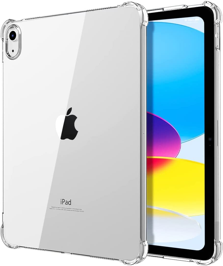 Bumper Gel Case For iPad A16 (11th Generation 2025) and For iPad 10th Generation 2022, Clear Soft Silicone Case, Transparent Lightweight Shockproof TPU Slim Back Cover For iPad10 & iPad11