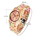 FunkyTop Women Wooden Watch 100% Handmade Natural Colorful Bamboo Quartz Analog Watches