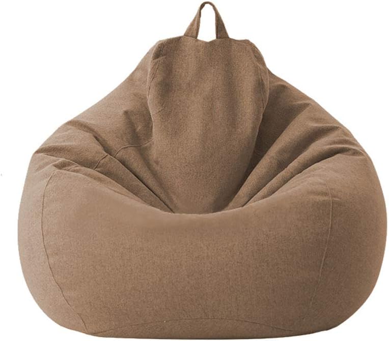Classic Bean Bag Sofa Chairs Without Filler, Lazy Lounger Bean Bag Storage Chair Cover for Adults and Kids Indoor Outdoor for Home Garden Lounge Living Room (Yellow)