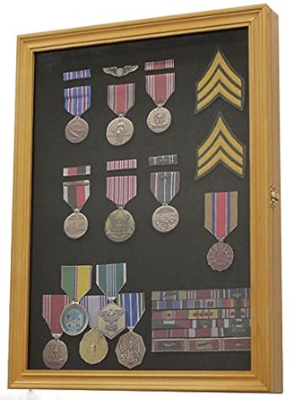 Amazon Com Pin And Medal Display Case Wall Cabinet With Glass