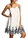 ROMWE Women's Summer Sundress Printed Casual Mini Beach Floral Tunic Dress