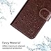 Belemay Compatible with Samsung Galaxy S8 Plus, Genuine Cowhide Leather Wallet Case, Protective Flip Folio Cover with Magnetic Closure, Kickstand, Card Holder Slots, Brown