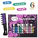 Maydear Temporary Hair Chalk Comb-Non Toxic Washable Hair Color Comb for Hair Dye-Safe for Kids for Party Cosplay DIY (6 Colors)
