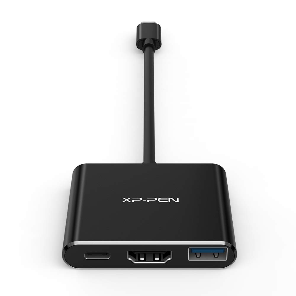 xp pen ACW01 USB C Hub Adapter USB C to USB 3.3 HDMI 4K PD Ideal for Connecting Graphics Tablet/Monitor/TV/Smartphone