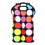 Zoresyn 2-Bottle Neoprene Wine Drink Carrier Bag for Champagne,Wine,Beer