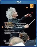 Nutcracker; Le Sacre du Printemps; Piano Concerto No. 3: Rattle conducts Tchaikovsky, Stravinsky & Rachmaninov [Blu-ray]