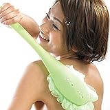 Mira 18in Long Plastic Handle Nylon Mesh Brush/body Back/bath Shower Puff Large Head