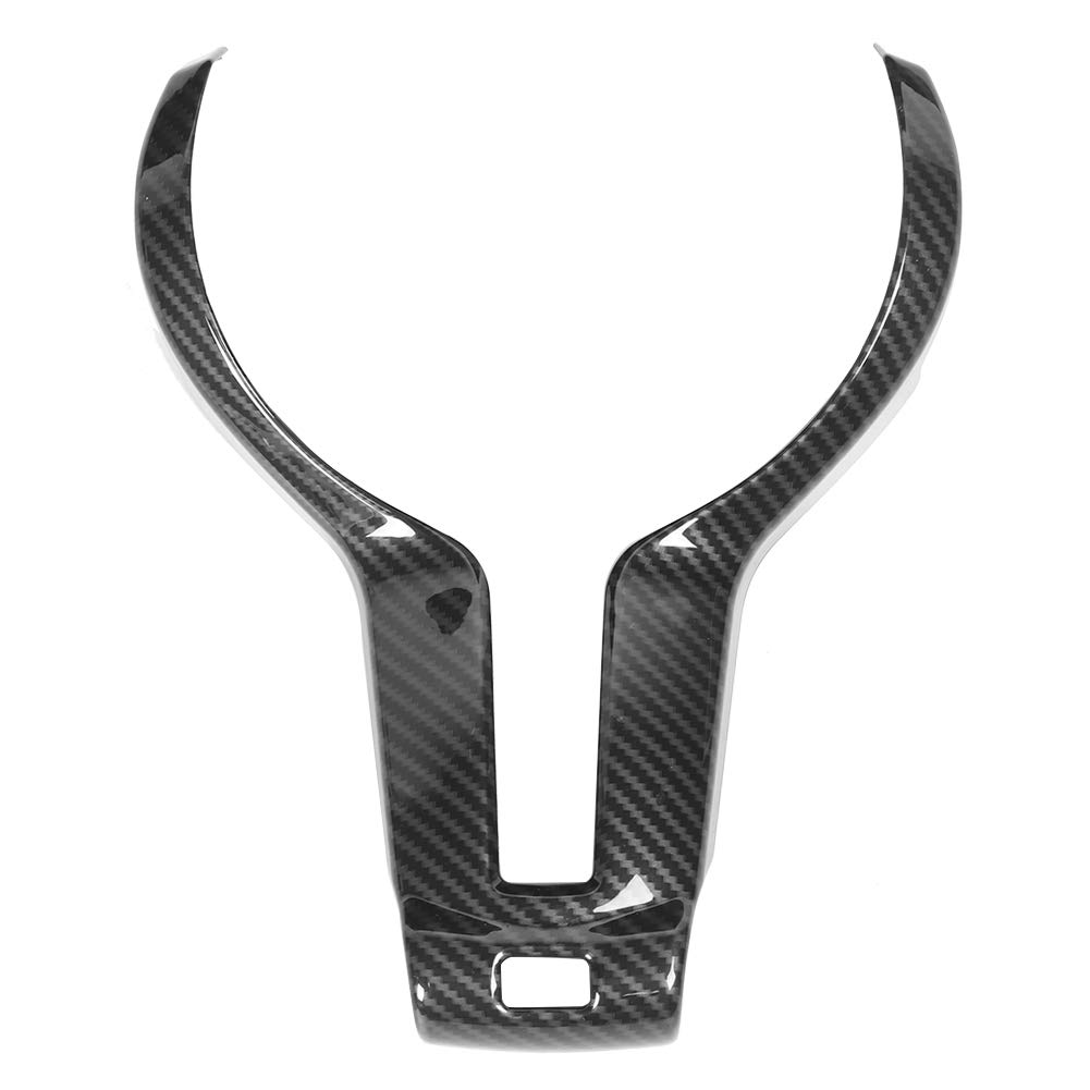 Steering Wheel Frame Trim, Car Steering Wheel Cover ABS Carbon Fiber Style Interior Decoration for F20 F21 F30 F32 X5 X6 M‑Sport