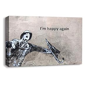 Canvas Wall Art Creative Graffiti Canvas Prints Home Artwork Decoration for Living Room Bedroom - 12x18 inches