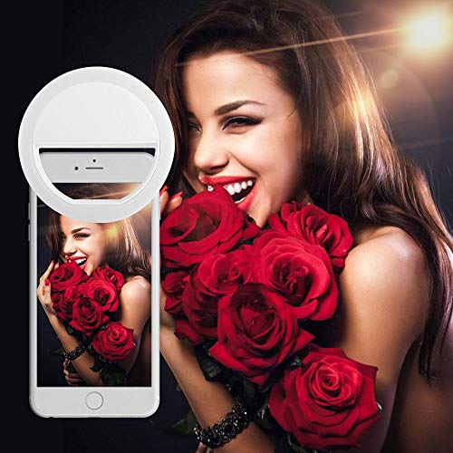 LinkStyle Selfie Light, Linkstyle Selfie Ring Light Rechargeable 36 LEDs 3 Level Brightness for iPhone 7/7 Plus 6/6 Plus 6S/6S Plus 5S SE Samsung Galaxy S8/S8 Plus S7 S6 Edge