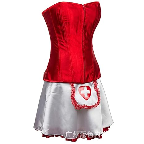 MAIMOMO Erotische Damen-Höschen Baby Dolls & Negligees Für Damenstage Costume Women'S Game Nurse Uniform Sexy Corset Stage Co