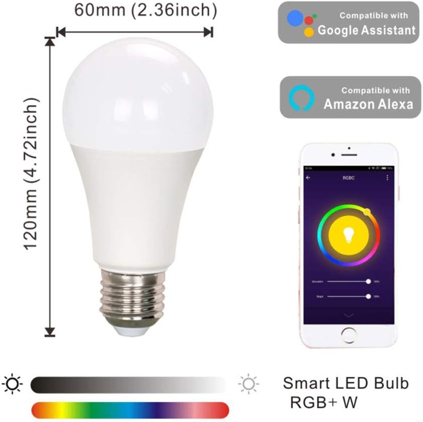 lumière du jour compatible avec Alexa Smart Alexa Lot de 3 ampoules LED