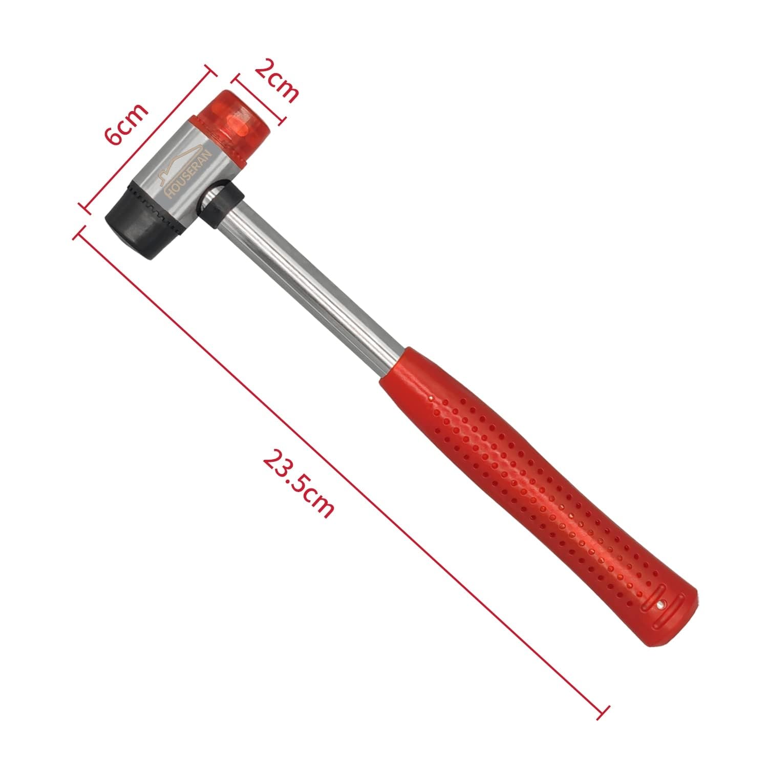 HOUSERAN Rubber Mallet,25mm,Small Rubber Mallet, Small Hammer, Nylon Hammer, Rubber Mallet Hammer for Vinyl Flooring, Tile, Crafts, Jewelry Making 2