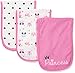 Gerber Baby Girls' 3 Pack Terry Burp Cloths