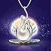 Casoty Sterling Silver Freshwater Pearl and Mermaid Pendant Necklace 18