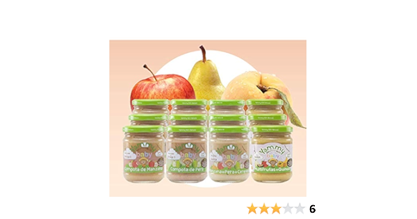 Yammy Primeras Frutas - Pack de 12 Potitos Ecológicos para ...
