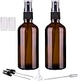 Amber Glass Spray Bottles for Essential Oils, 4oz Empty Small Fine Mist Spray Bottle 2 Pack