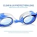 Amazer Kids Child Swim Goggles, Kid Child Swimming Goggles with Clear Vision Anti Fog UV Protection No Leak Come Easy to Adjust with Free Protection Case for Kids Child Early Teens