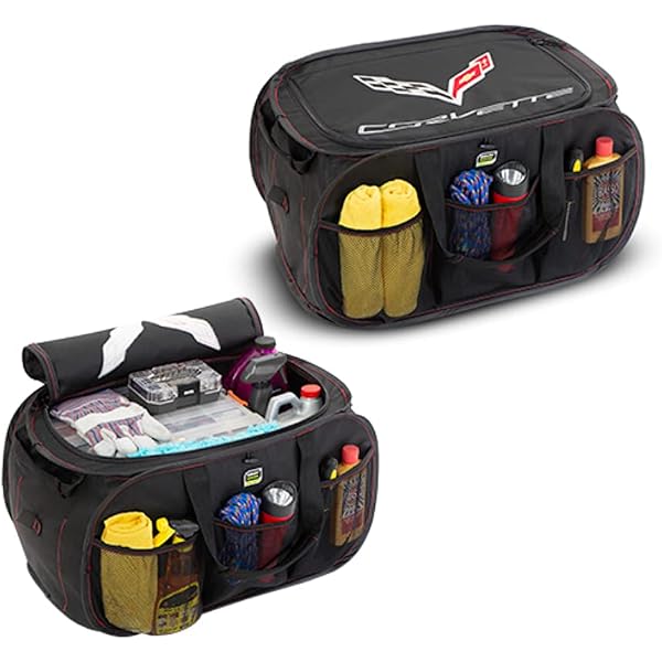 West Coast Corvette C8 Eddie Bauer Duffle Bag - Black With Cross Flags Logo
