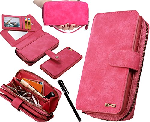 image for Urvoix iPhone 6 / iPhone 6S Case, Premium Leather Zipper Wallet Multi-