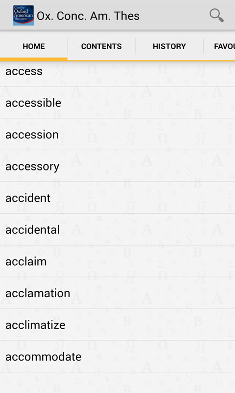 Concise Oxford American Thesaurus