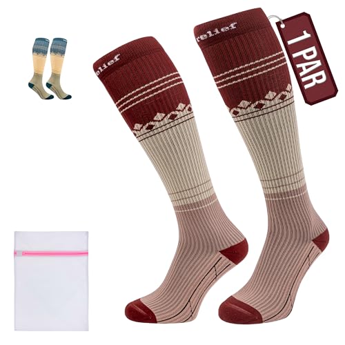 360 RELIEF Compression Socks 15-20 mmHg – Class 1 Compression Socks for Women and Men – Daily Support for Running, Travel, Sports Recovery – with Mesh Bag