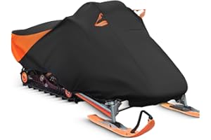 Trailerable Waterproof Snowmobile Cover, Compatible with Polaris Ski Doo Arctic Cat Yamaha, Windproof Snowshield Cover with W
