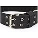 Pesp Dog Metal Buckle Double 2-Rows Belt Strap Adjustable Collar Large L (Black)