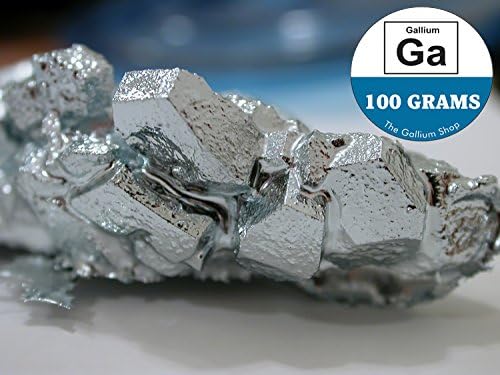 GALLIUM METAL 100G - Melting Metal Gift - 99.99% PURE GALLIUM HIGH QUALITY - 100 GRAMS - PRIME 3-DAY SHIPPING GUARANTEE! - By The Gallium Shop U.S.A (2-pack of 50 GRAMS VIALS)