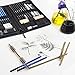 FEMOR Professional Sketching/Drawing Pencil Set, 40 Pieces Sketching Art Kit with Sketch/Graphite Pencils, Erasers, Kit Bag for Adults & Kid Artists