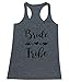 P&B WEDDING BRIDAL PARTY GEAR BRIDE TRIBE Women's Tank Top, M, H. Charcoal