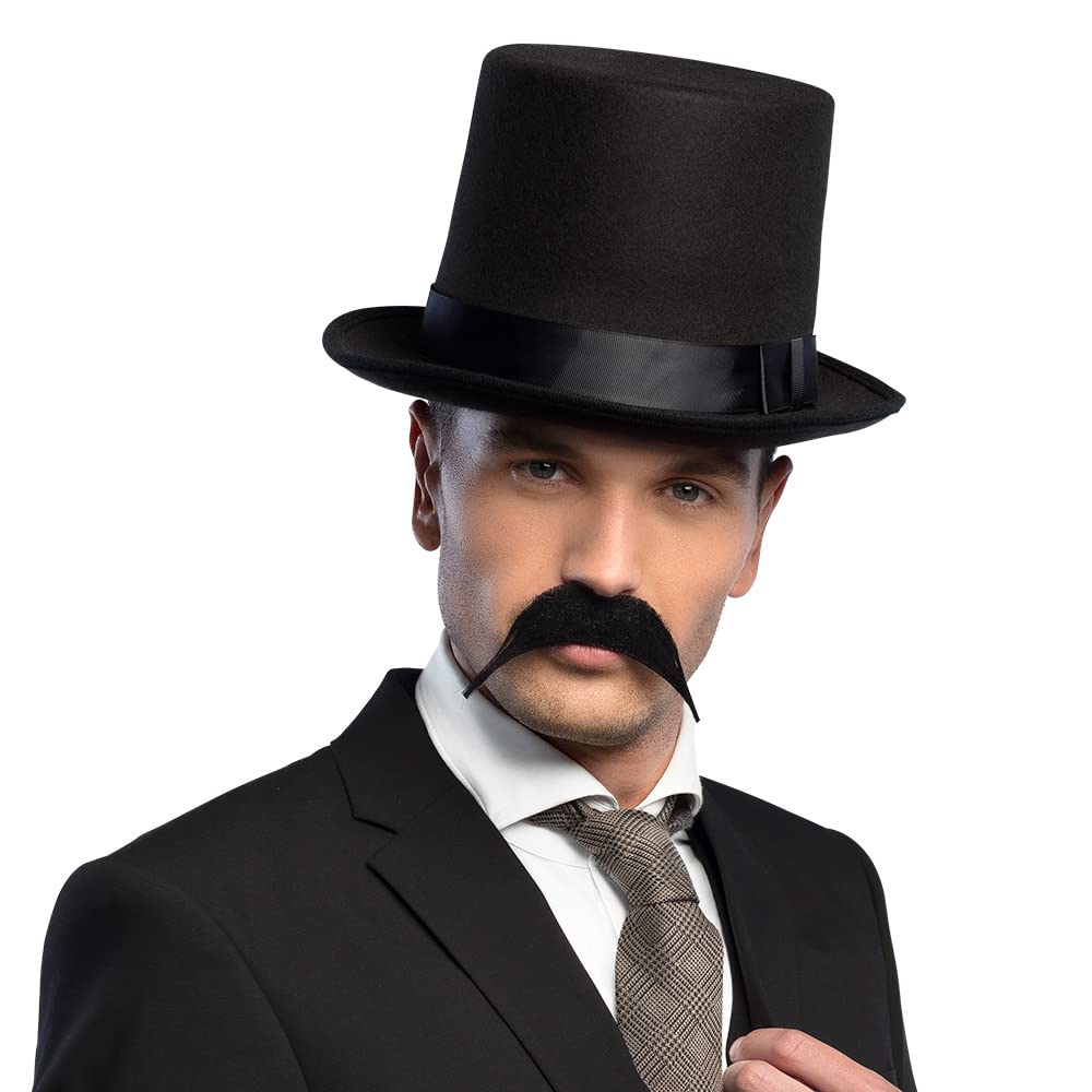 Boland 01820DE Detective Stick On Moustache Fancy Dress Accessory Black