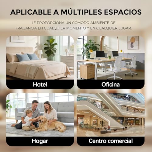 NAMSTE Difusor de Aceites Esenciales Profesional 800ml, Colgable 9000 ft² Difusor de Aromas Comercial sin Agua 5 Modos de Funcionamiento, WiFi & Bluetooth Control con HVAC Funciona para Hotel