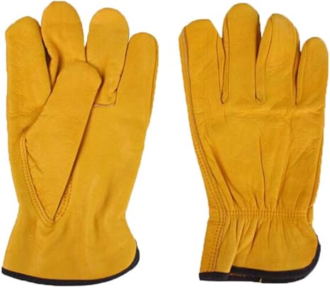 Amazon ガーデングローブ 作業手袋 牛表皮 かわてぶくろ 作業 皮手袋 ワークグローブ 背抜き 作業用手袋 リガー手袋 革手袋 耐摩耗 滑り止め メンズ 牛革手袋 キャンプ薪割り キャンプ q L Diy 工具 ガーデン