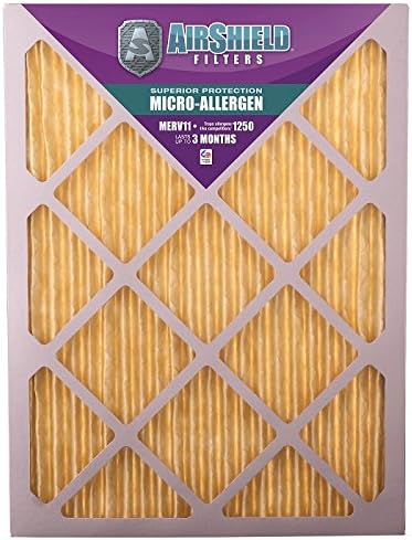 AirShield 30001-212-0041 Micro-Allergen MERV 11 Fine Allergen Furnace Filters (12 Pack), 20 x 25 x 1"