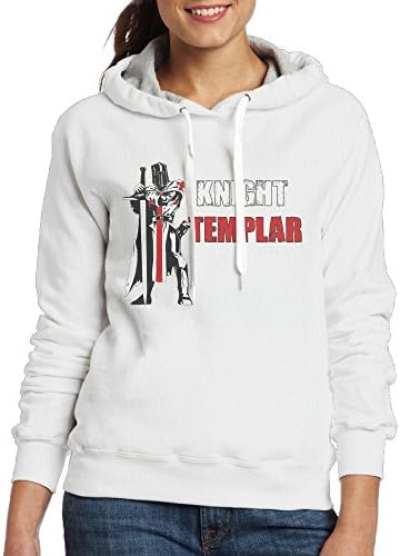 Templar Knight Women's White Adult Pullover Hooded Sweatshirt