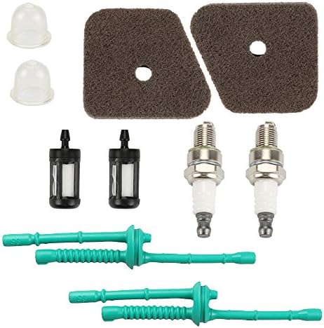 Savior 4180-120-1800 Air Filter with Fuel Line Air Filter Spark Plug for Stihl FS100 FS100R FS110 FS110R FS110X FS110RX FS130 FS130R String Trimmer 4140-358-7702