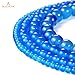 BEADNOVA 8mm Blue Agate Gemstone Round Loose Beads for Jewelry Making (45-48pcs)
