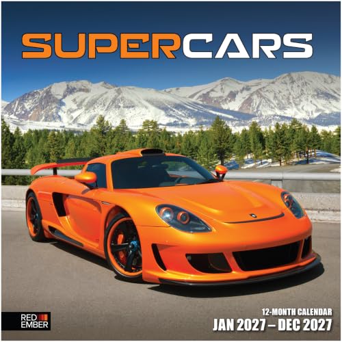 Red Ember Supercars 2027 Wall Calendar