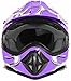 Typhoon Youth Kids Offroad Gear Combo Helmet Gloves Goggles DOT Motocross ATV Dirt Bike Motorcycle Purple - Medium